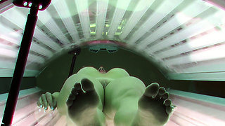 Beautiful teacher Caught in Czech Solarium
