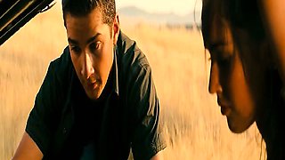 Megan Fox looking hot in the car and love scene. Then Megan