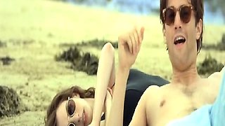 Anne Hathaway first showing cleavage in lingerie, than we