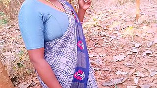 Desi Bhabi Wild Outdoor Sex - Indian Couple Fucking in Forest with Dirty Telugu Talks