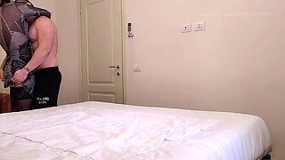 Tattood shemale tranny plays with ass during masturbation