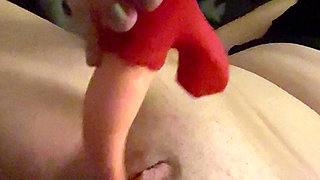 Masterbating My Shaved Pussy with My Licking Tongue Vibrator Toy