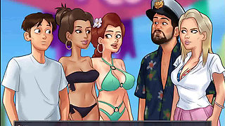 Summertime saga: college boobs competition at the beach ep 204