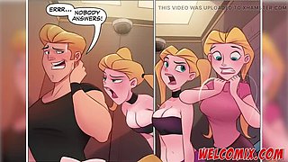 Hot Blonde Trapped in Elevator - Pervert Anime Sex Fuck