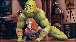 Orks Cuckold Human Wife - 3d Animation