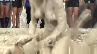Nude Girl Mud Wrestling