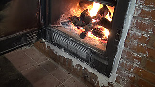 Real Amateur Stepmom Masturbates Her Hairy Wet Pussy in Front of Stepson