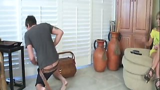 Cougars play with cableman
