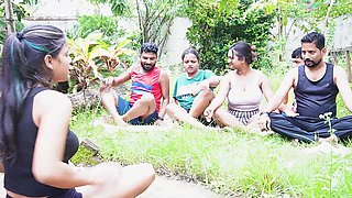 Morning Yoga Practice and Fucked Teacher and Student Each Other, Hardcore Group Sex