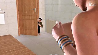 Desi Indian Stepmom Naked Bathroom Fingering - Caught on Camera by Savita Bhabhi