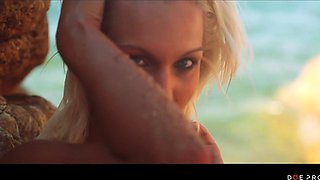 Cecilia Scott Mesmerizes with Beachside Sensual Oral Play