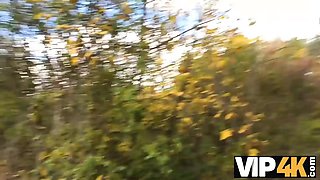 Vip4k. random passerby scores super-sexy bride in the wedding limo