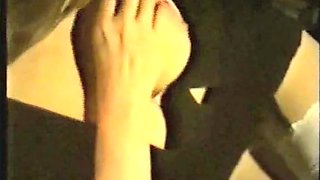 Dark lace wife teasing show and oral job