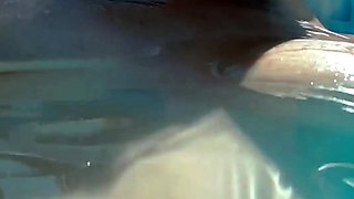 Skinny Dipping and Teasing in the Garden Pool - Amateur Teen