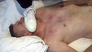 He Walks Over His Face with Boots