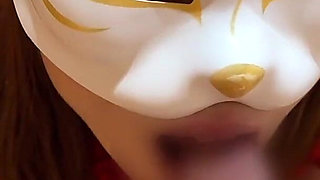 A Married Woman Giving a Blowjob and Handjob in Chinese Clothes