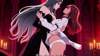A lesbian Vampire Queen transforms a beautiful young woman
