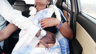 Indian Bhabi Car Sex. Beautiful Saree Housewife Try to Fucking with Stepson Car Drive.telugu Dirty Talks.