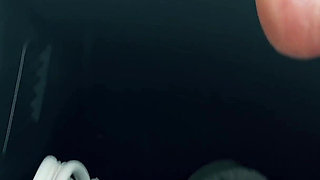 Roadtrip Cum - Foot Tease, New Pussy Piercing and Real Orgasm