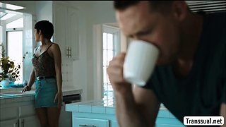 TS Daisy loves sucking Daddys big boner