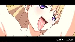 Hot ass Hentai blonde riding her coeds dick