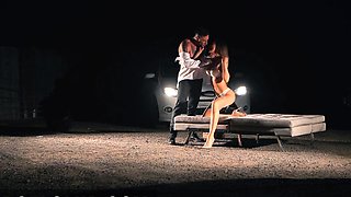 Exclusive swinger party on a public parking