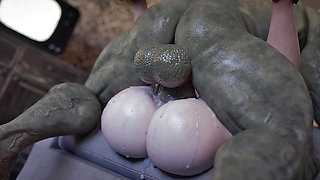 Icedev Tasty hot big booty thirsty for big cock sweet intense blowjob tight gaping pussy smashed by huge monster cock squirted