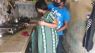 Desi Bhabhi Big Boobs Cleavage Tease in Kitchen Hot Indian Village Girls Exposed