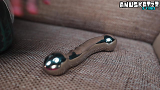 Extreme Anal Solo Silver Toy Prolapse Play