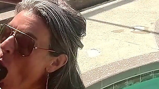 Athena West Swallows BBC Load Then Takes Patio Creampie