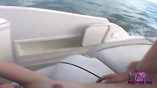 Ashley Belle Tries a Double Dildo on a Rocking Boat