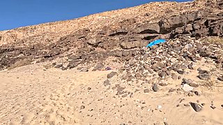 Outdoor Blowjob – I Helped My Cheating Wife Cum Under the Beach Towel