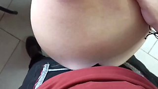 hot big ass Latina in red stockings is getting wrecked from behind