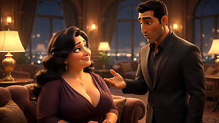 A Muslim Man and a Jewish Wife, with Her Cuckold Christian Husband Watching Her Being Fucked.