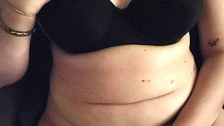 blindfolded girlfriend sucks dick and masturbates