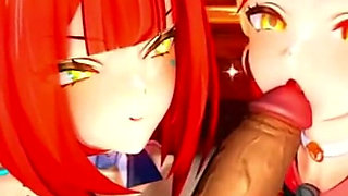 Zenless Zone Zero - FFM Yuzuha and Alice Swap Cock and Take Turns Riding - 3D Hentai Animations
