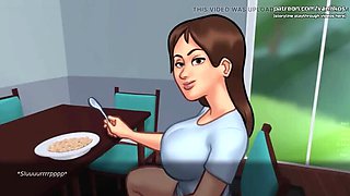 Stepmommy Sucks Cock While You Eat Breakfast - Summertime Saga Hentai Taboo Game