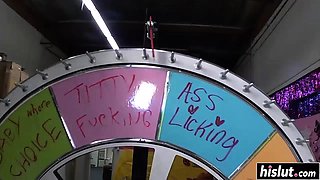 Awesome girl has fun with a fat pecker