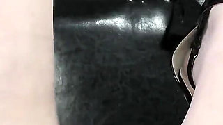 Red Pedicure and Sext Black Heels