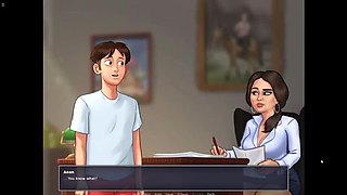 Horny Office Boss Threesome with Asian Latina Lesbian - Doggy Style Creampie Sex