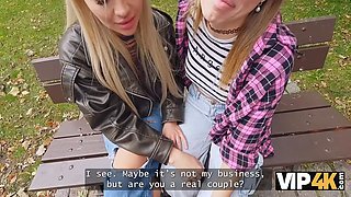 Vip4k. naughty blonda lezzie didn\u2019t watch a problem to screw on a job audition in front of her girlfriend