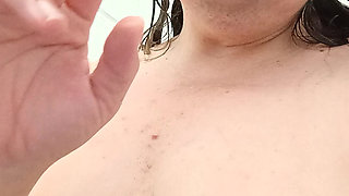Showering in a public shower