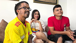 My Best Friend Cries While I Fuck His Wife After She Lost the Colombia Vs Portugal Bet