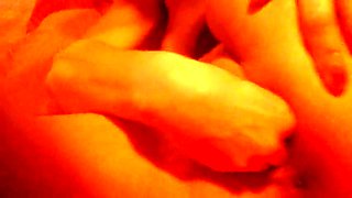 Horny mature wife spreads her legs and fists her aching cunt