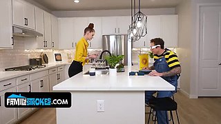 Step Son Rips My Anal Cherry With Her Toys On April Fools Prank