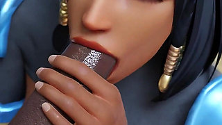 Pharah - Gym Training Session BBC Blowjob & Wild Anal Fuck with Black Big Dick 3D Overwatch Animation