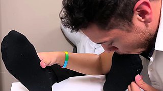 Toes Worshiped For A Bank Loan