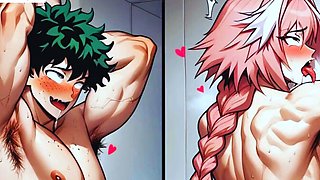 My Hero Academia Muscle Studs in Steamy Bareback Gay Scenes