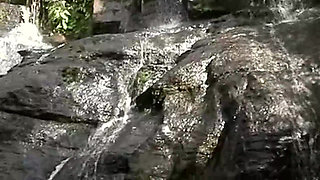 Blonde MILF Drains BBC by Waterfall in Wild Outdoor Sex