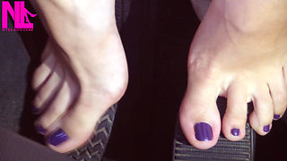 Barefoot Revving in Puma Sneakers